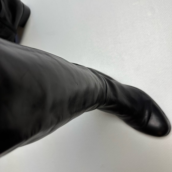 Jimmy Choo Suede and Vachetta Leather Boots Black Size 40 EUC - Picture 12 of 16